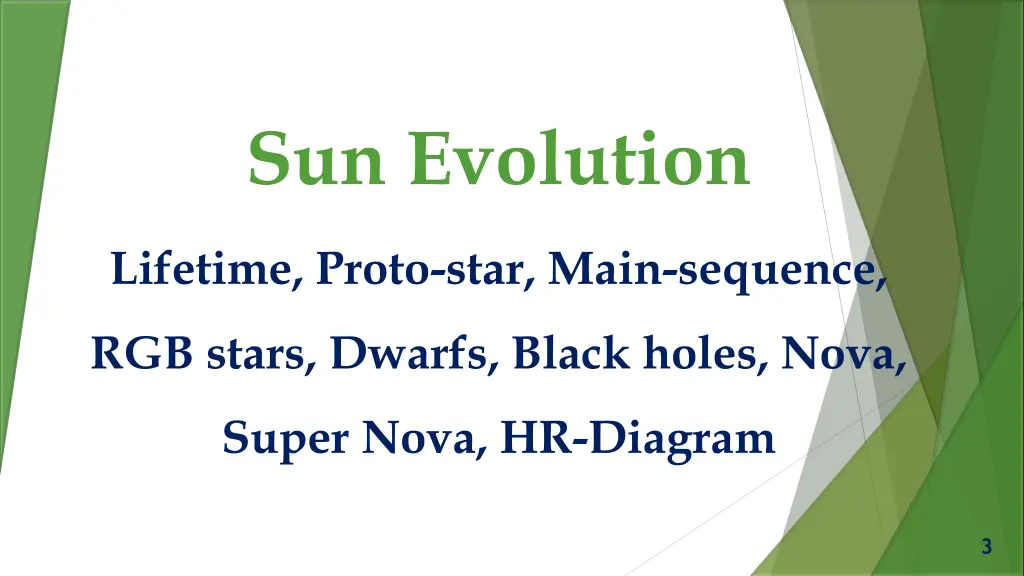 sun evolution
