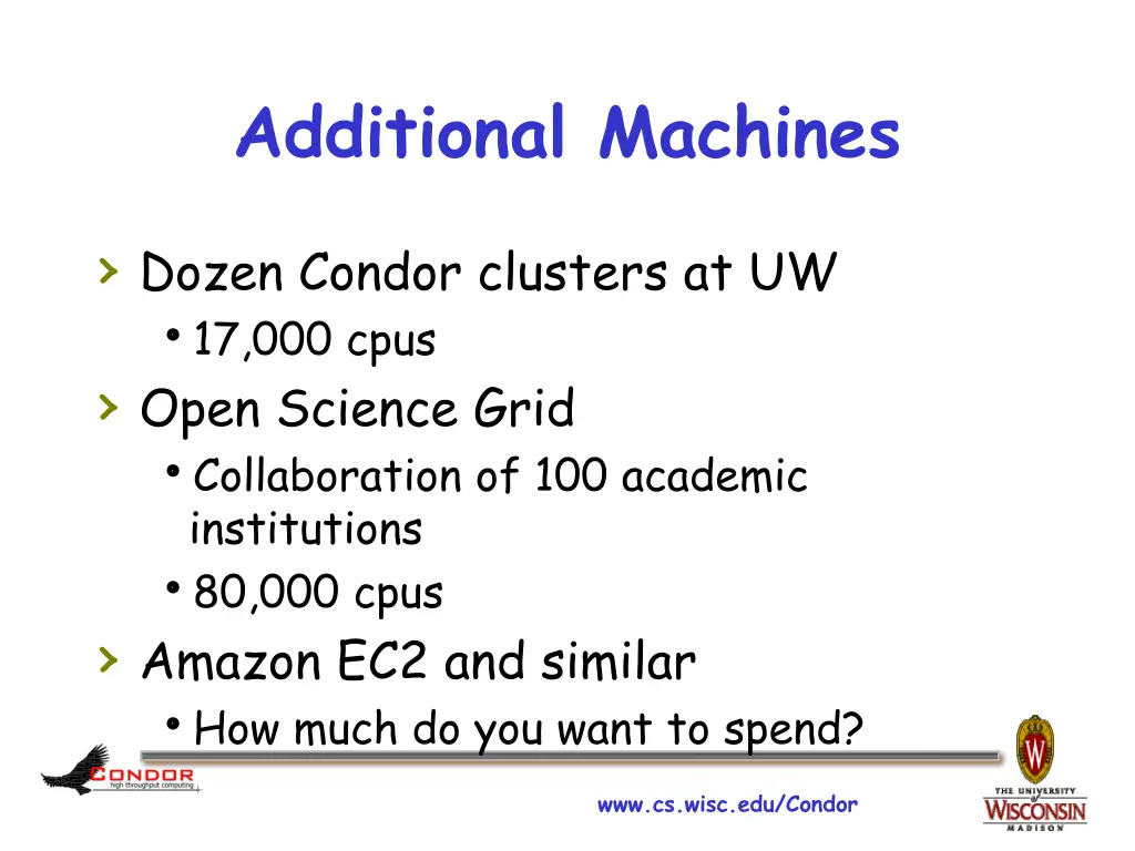additional machines