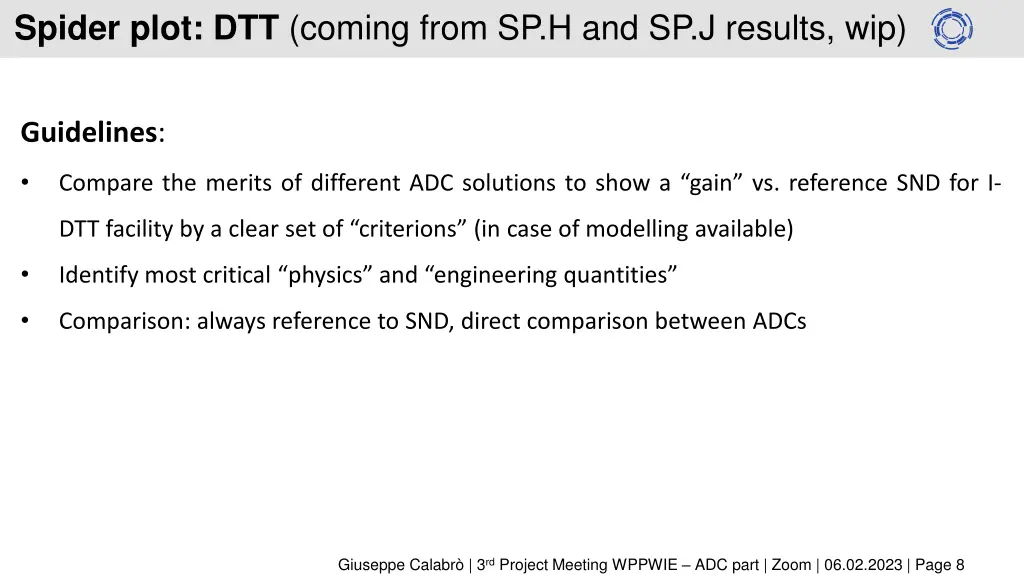 spider plot dtt coming from sp h and sp j results
