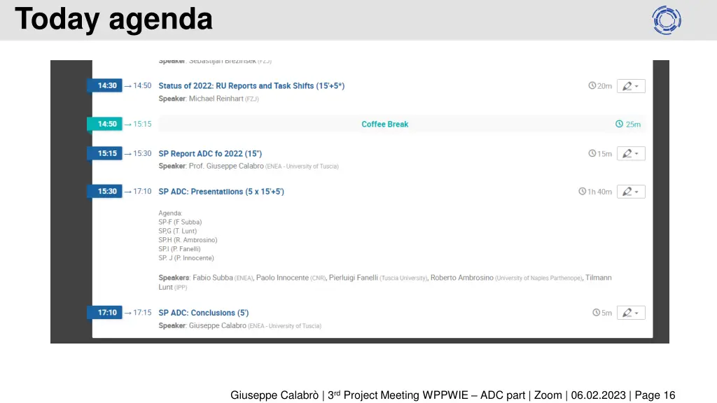 today agenda 1