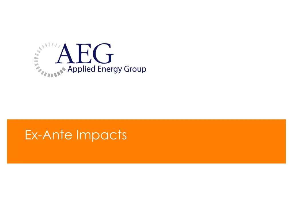 ex ante impacts