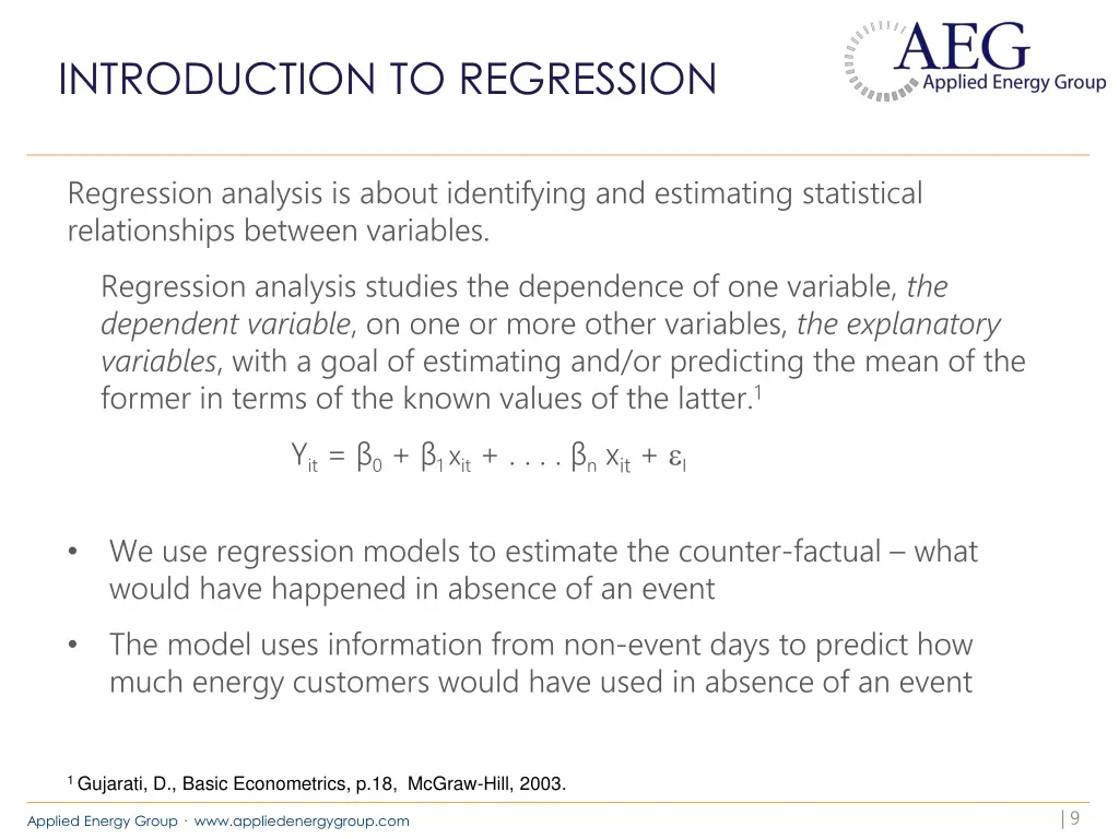 introduction to regression