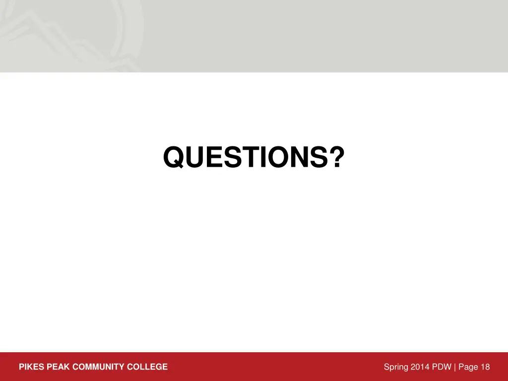 questions