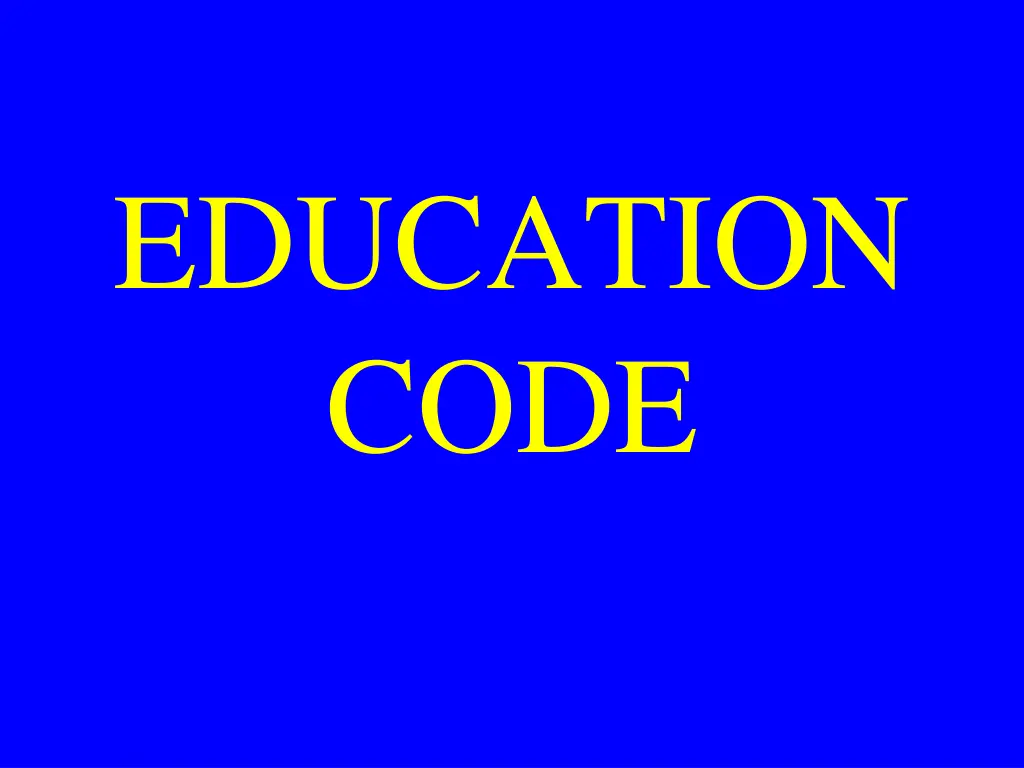 education code