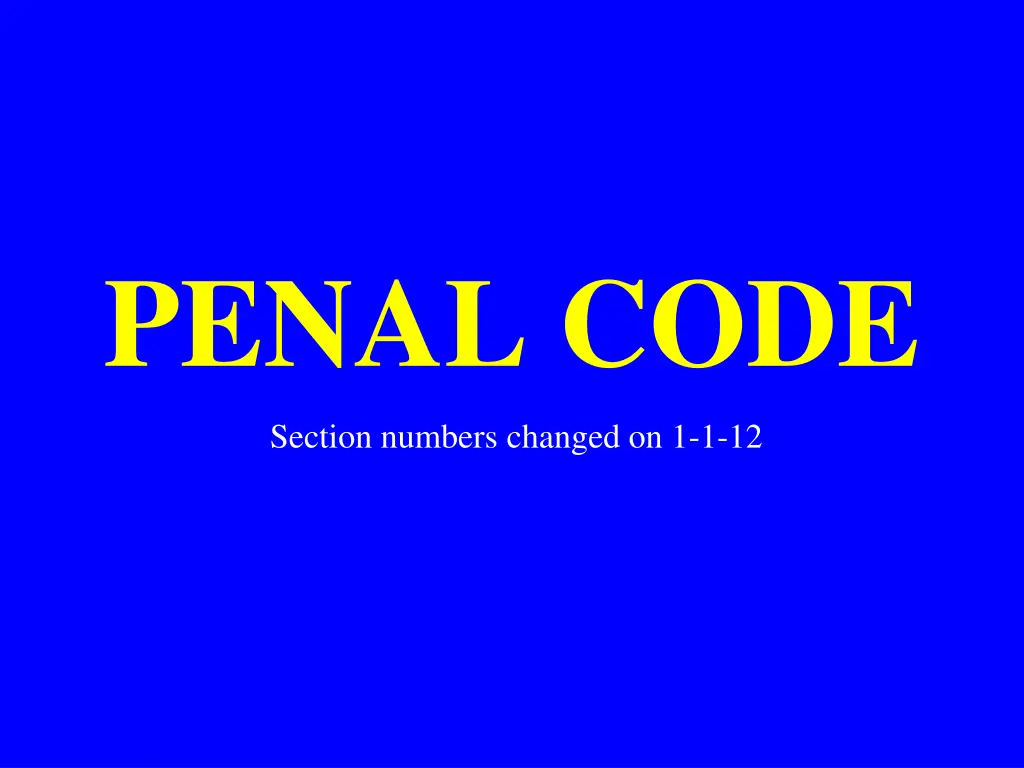 penal code