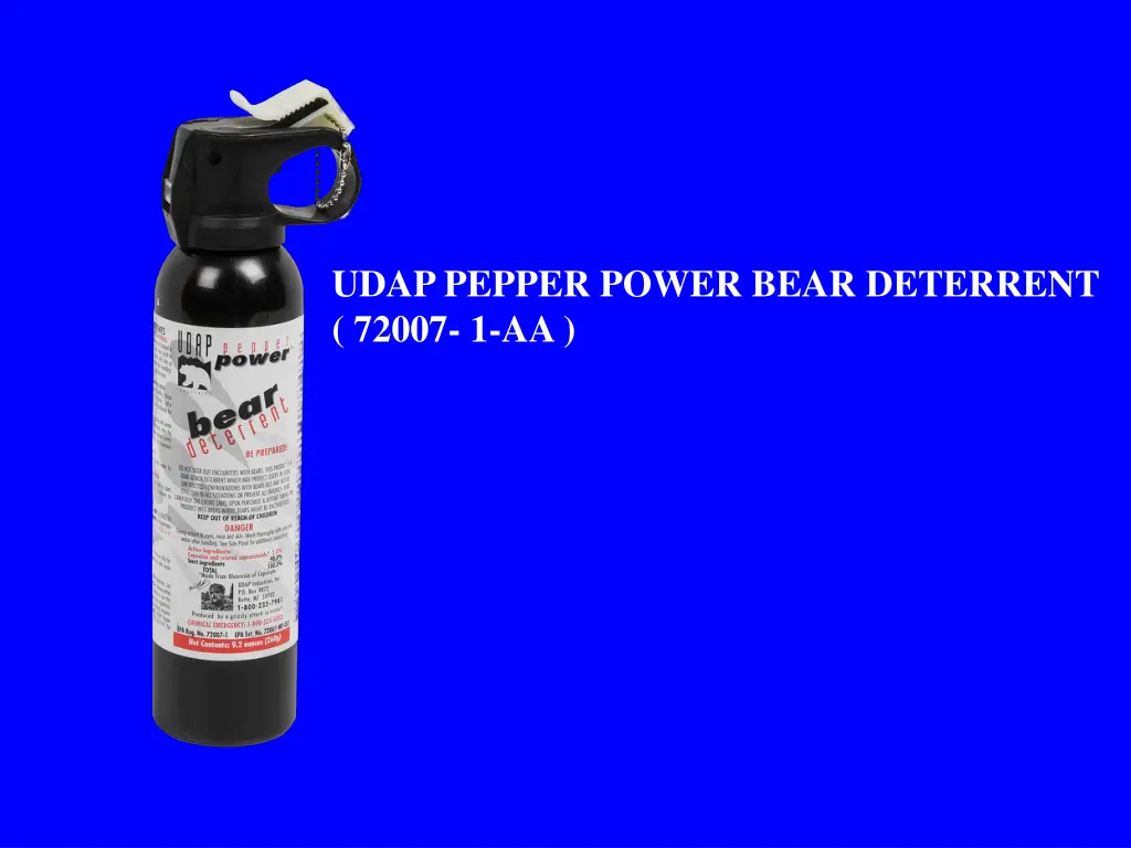 udap pepper power bear deterrent 72007 1 aa
