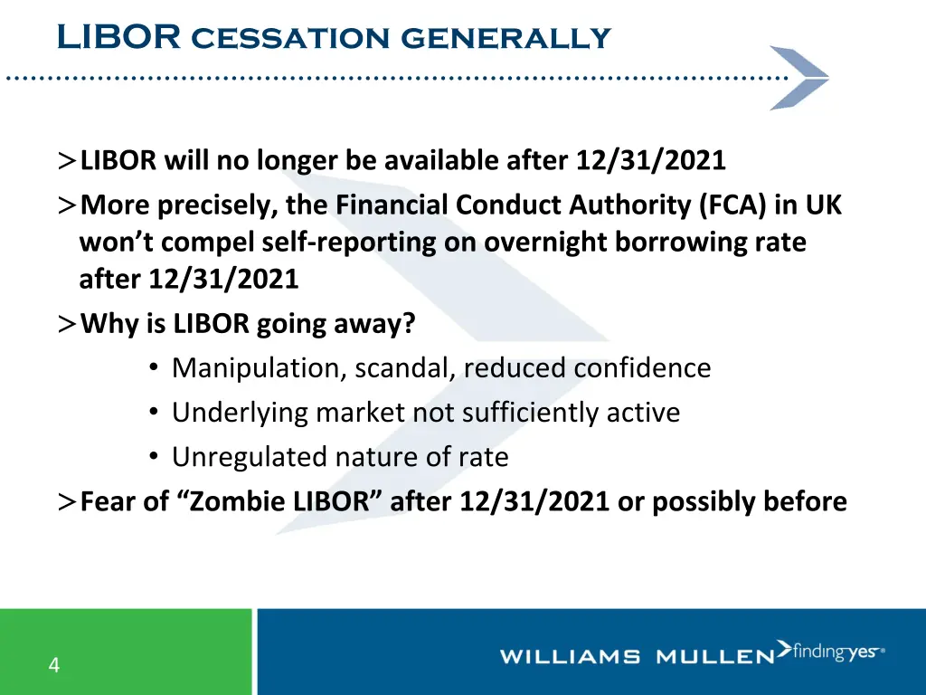 libor cessation generally
