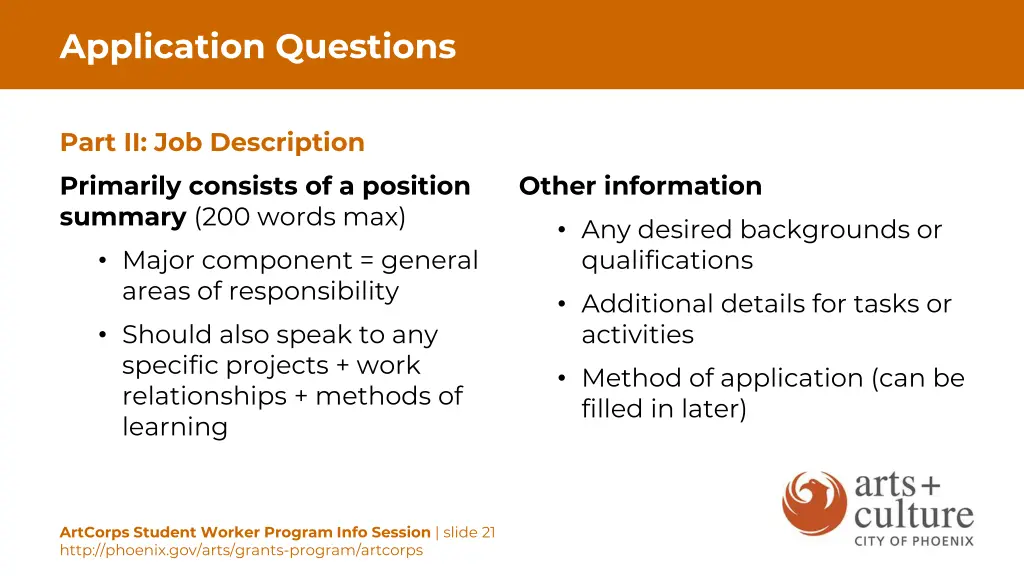 application questions 1