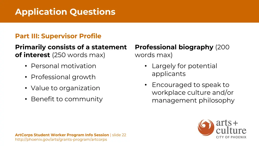 application questions 2