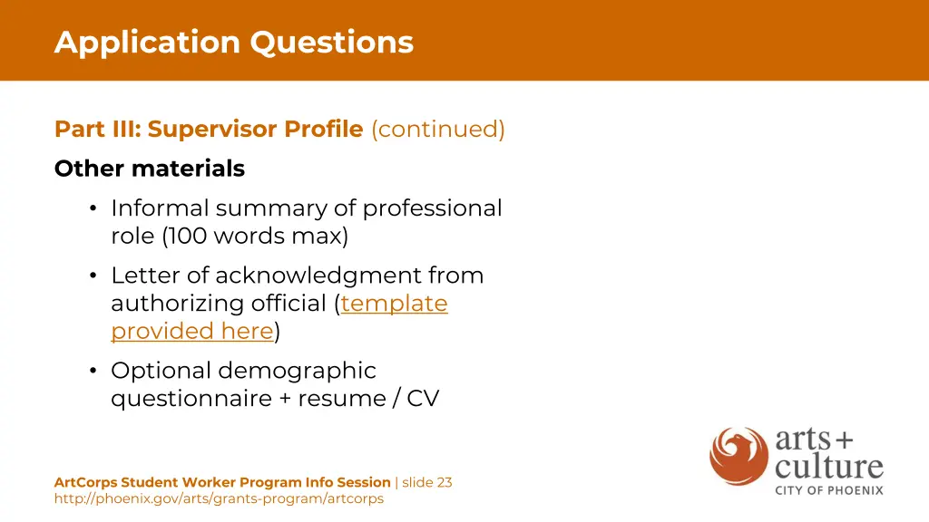 application questions 3