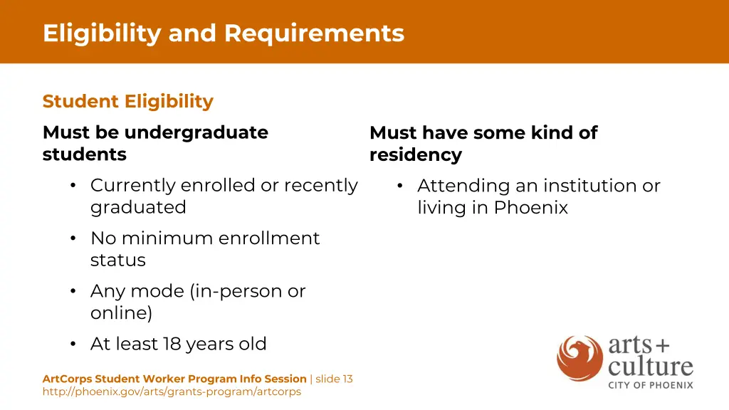 eligibility and requirements 1