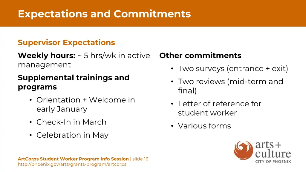 expectations and commitments