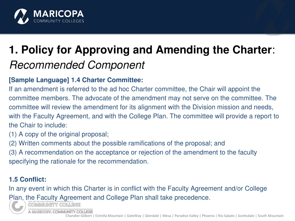1 policy for approving and amending the charter 2