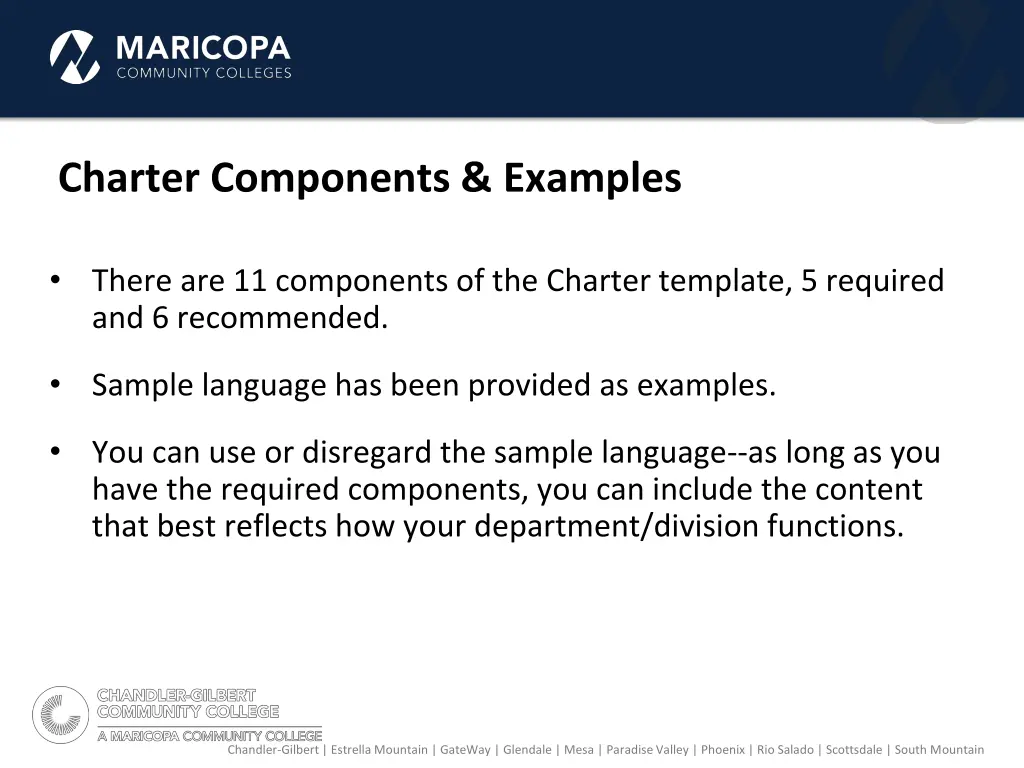 charter components examples