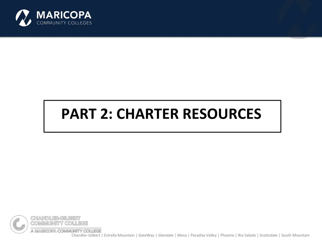 part 2 charter resources
