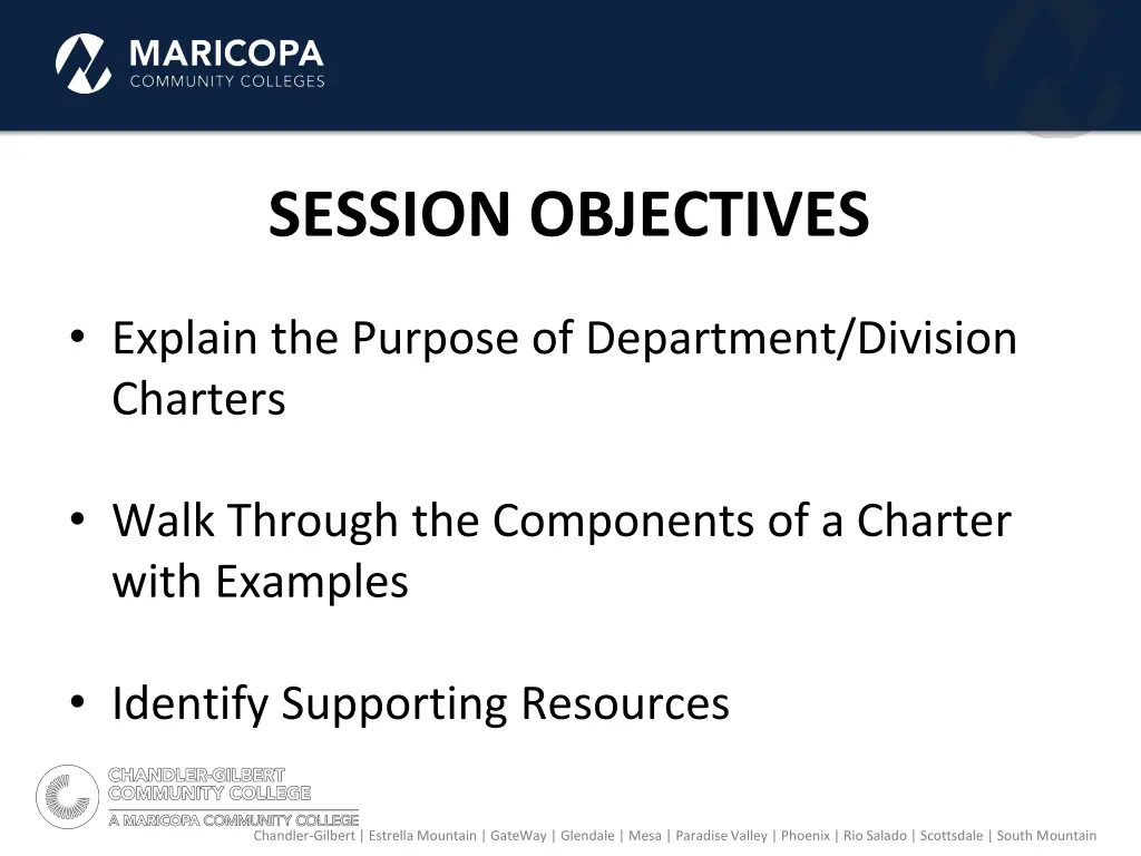session objectives