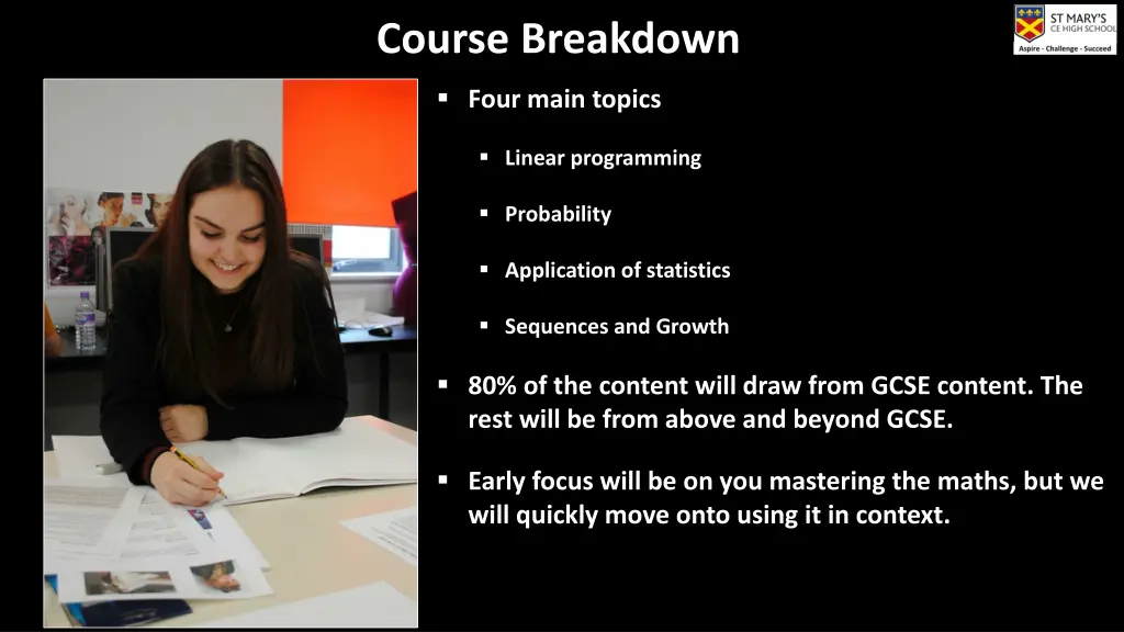 course breakdown