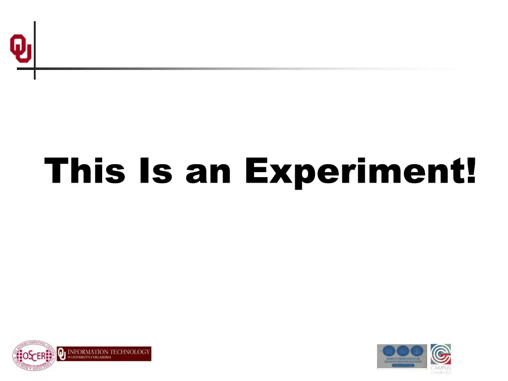 this is an experiment