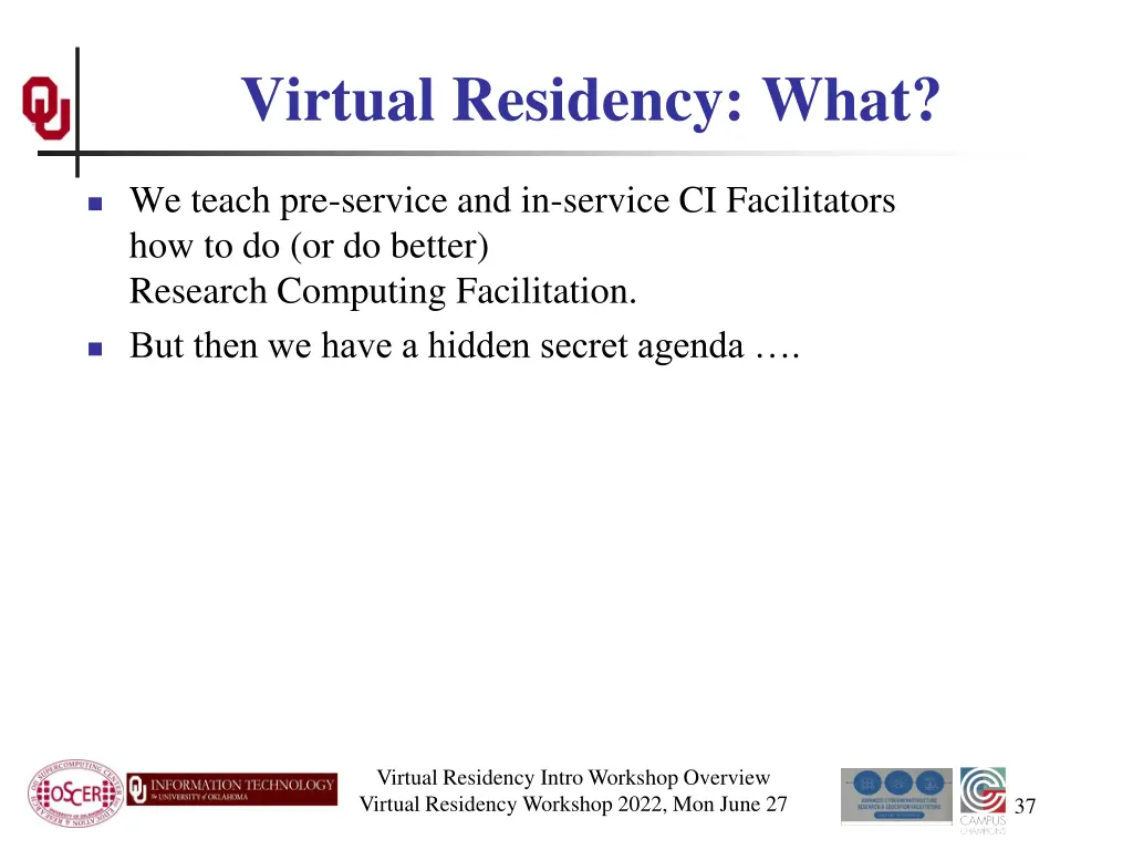 virtual residency what