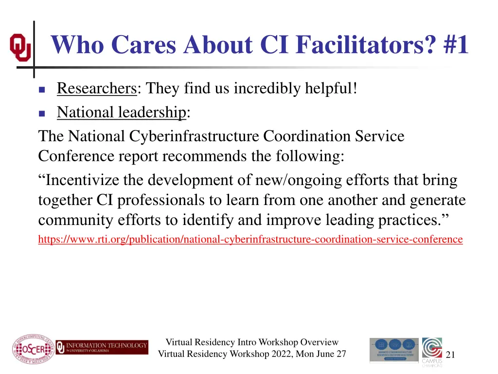 who cares about ci facilitators 1
