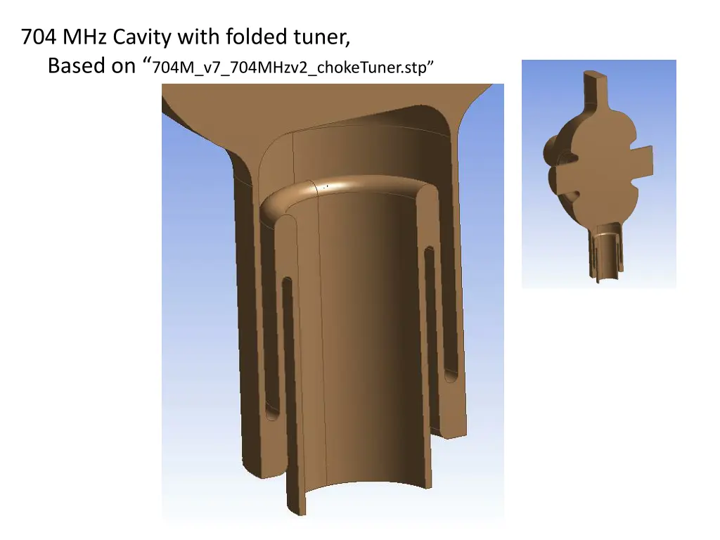 704 mhz cavity with folded tuner based on 704m
