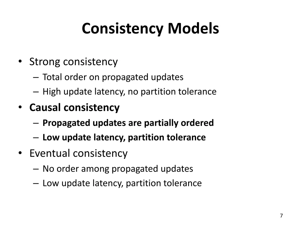 consistency models