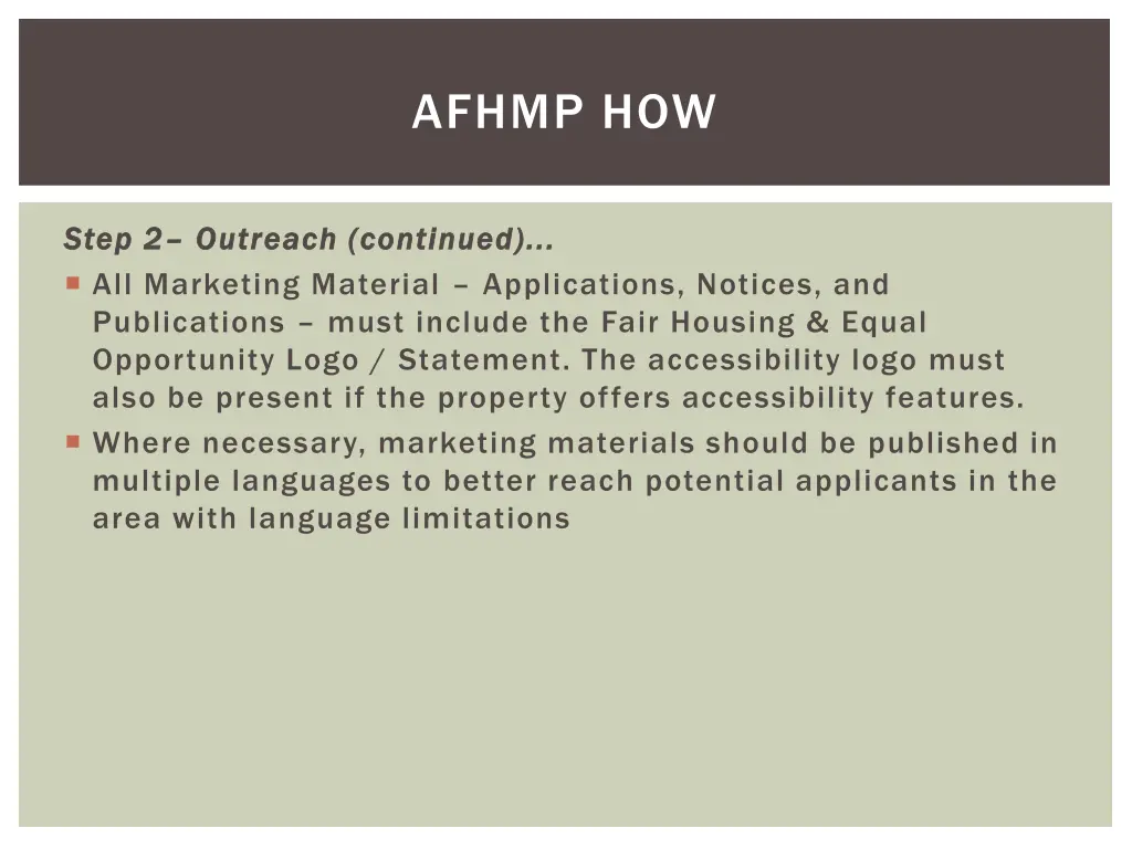 afhmp how 3