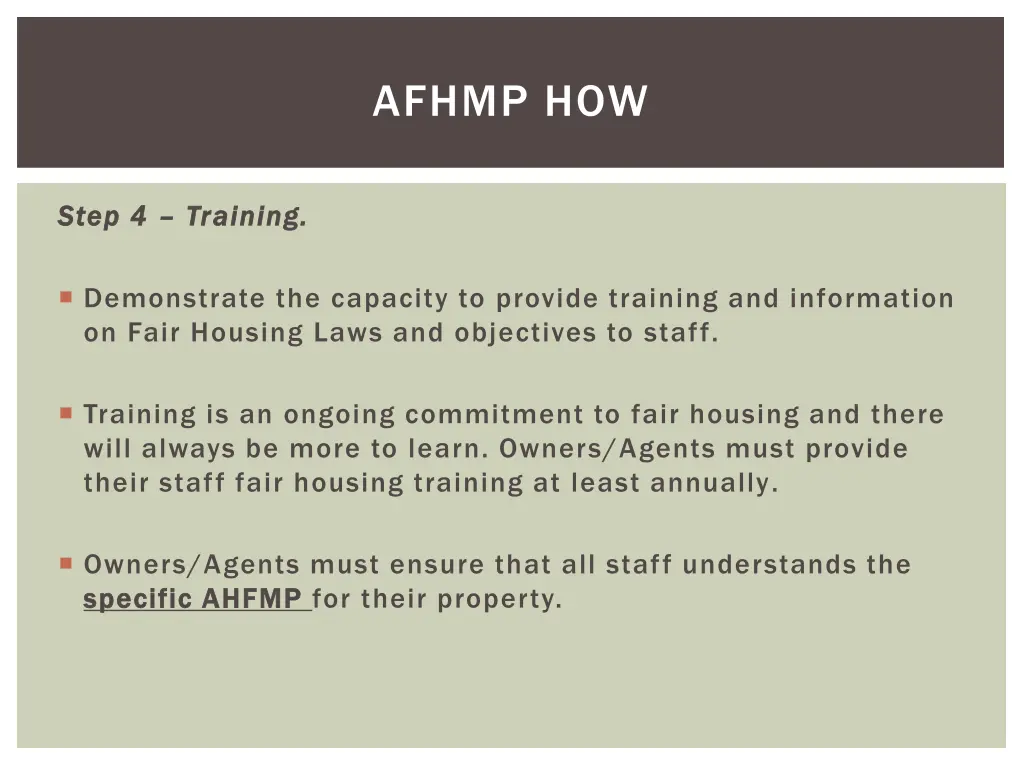 afhmp how 5