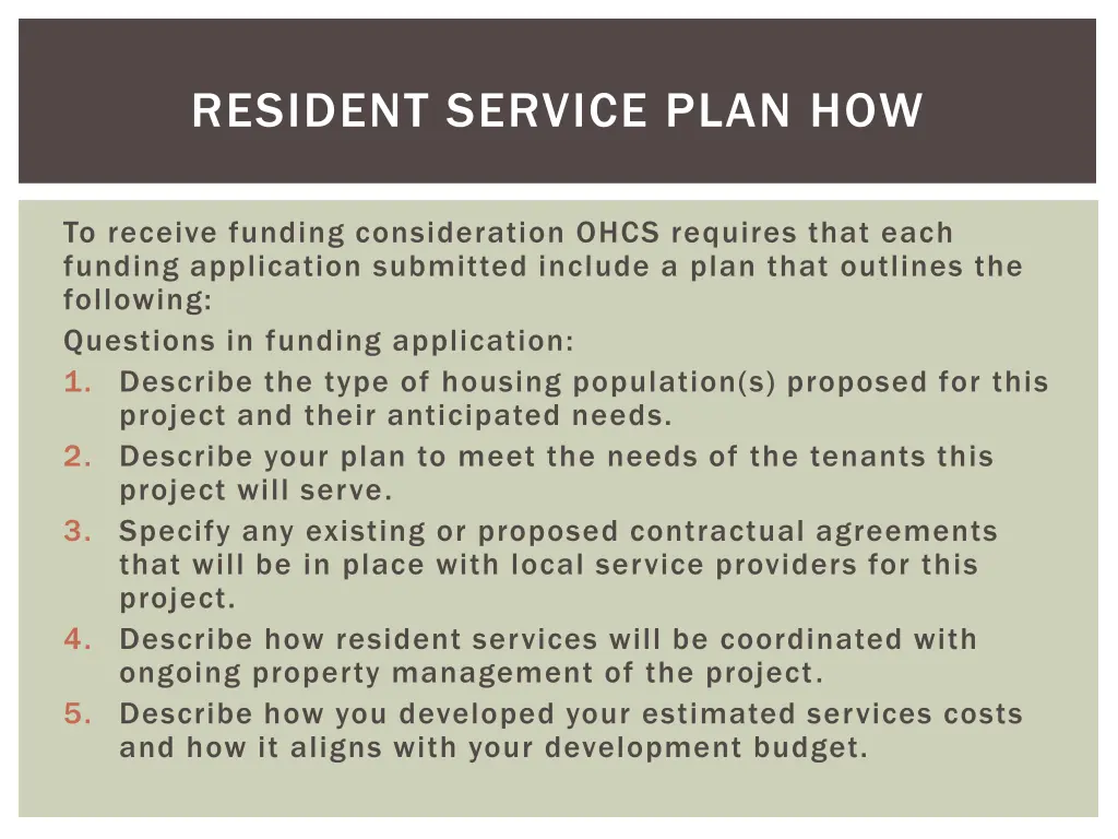 resident service plan how 2