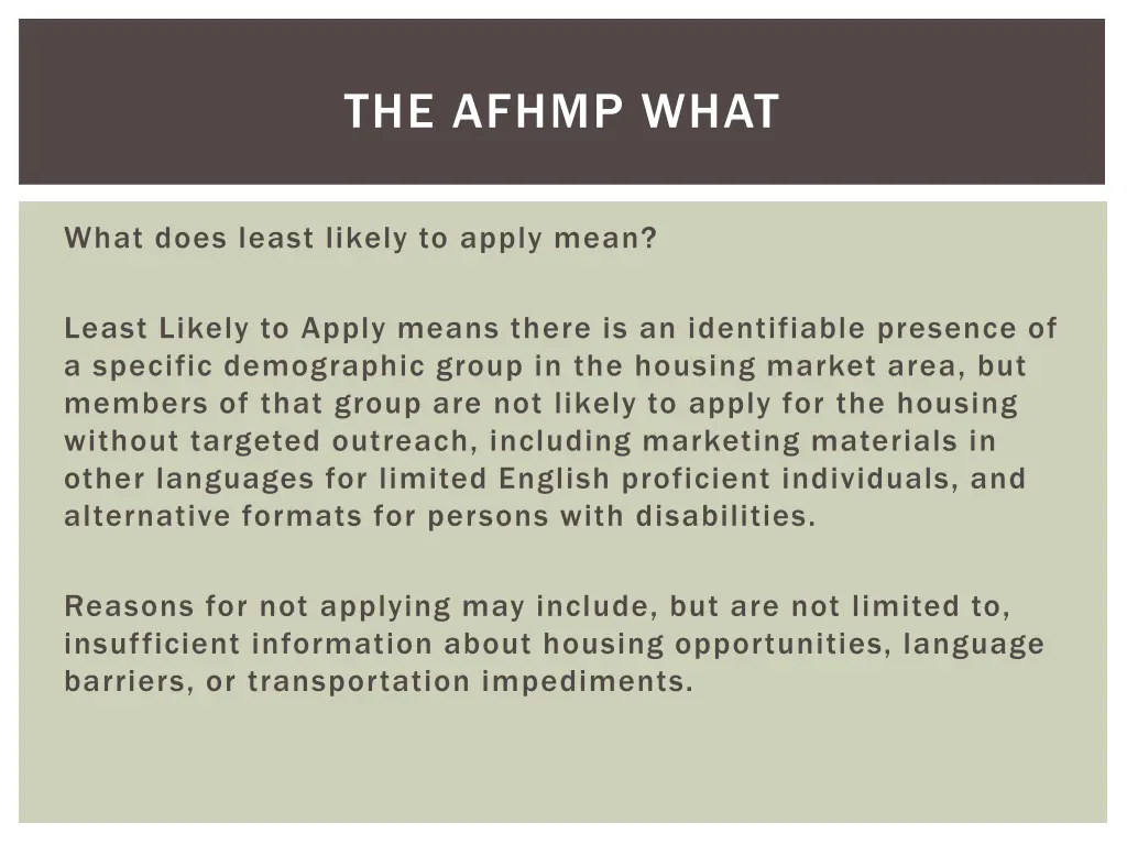 the afhmp what