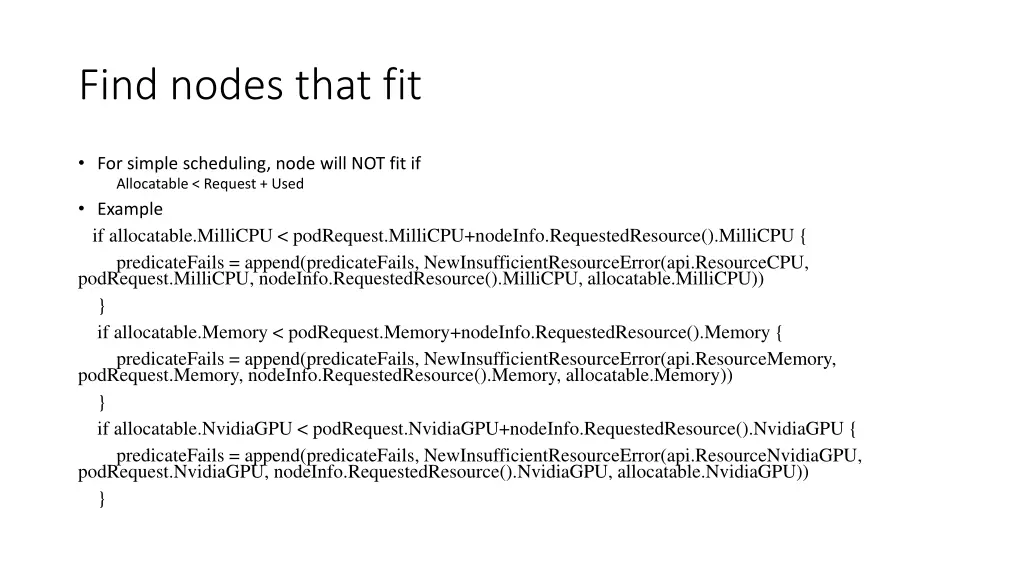 find nodes that fit
