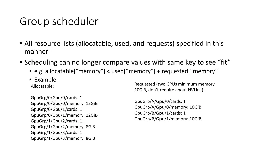 group scheduler