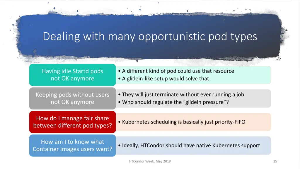 dealing with many opportunistic pod types