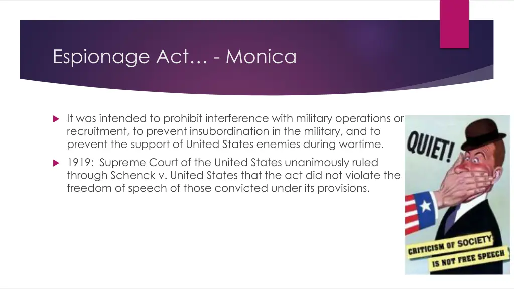 espionage act monica 1