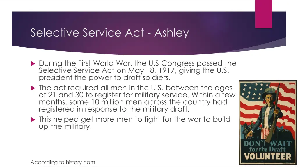 selective service act ashley