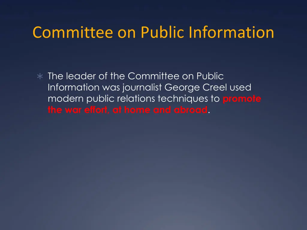 committee on public information 1