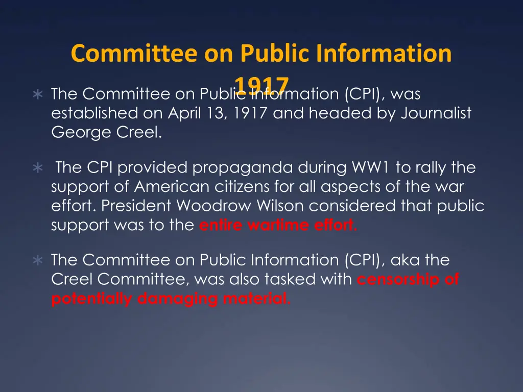 committee on public information 1917