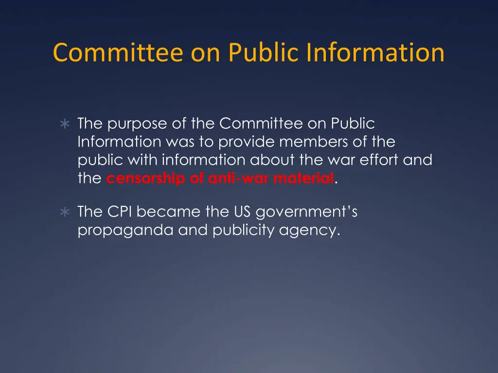 committee on public information
