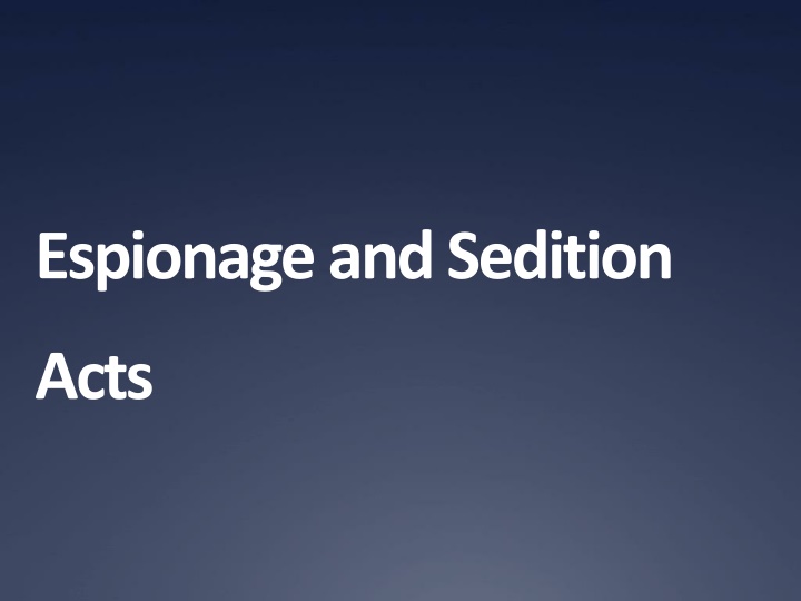 espionage and sedition