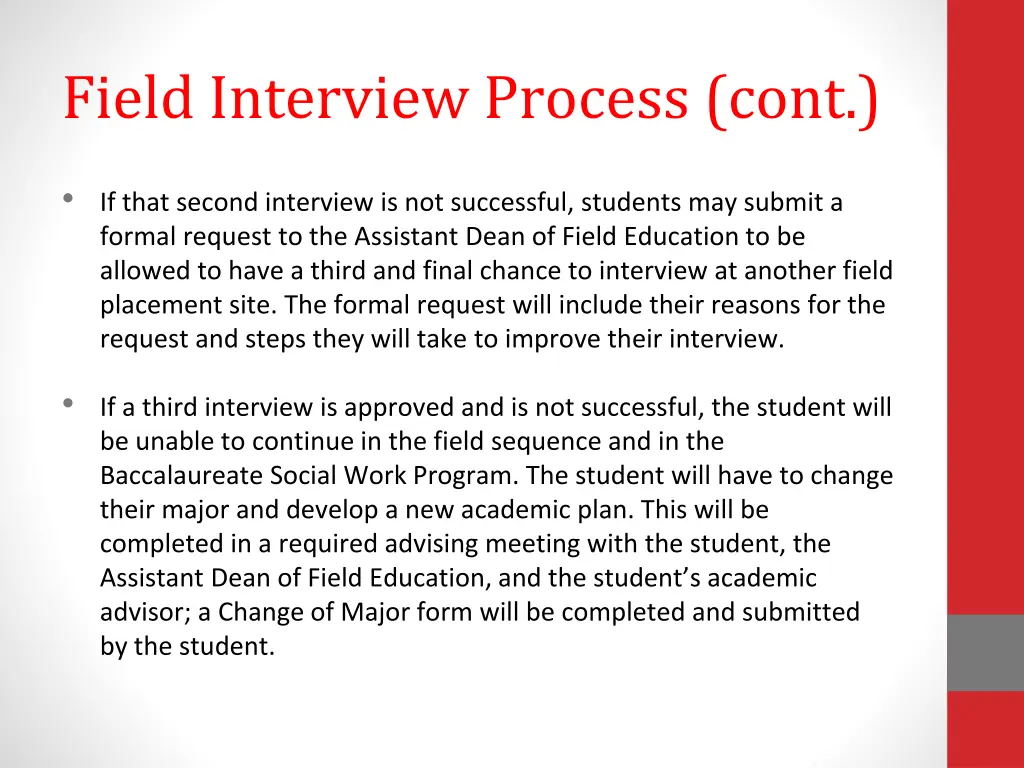 field interview process cont 1