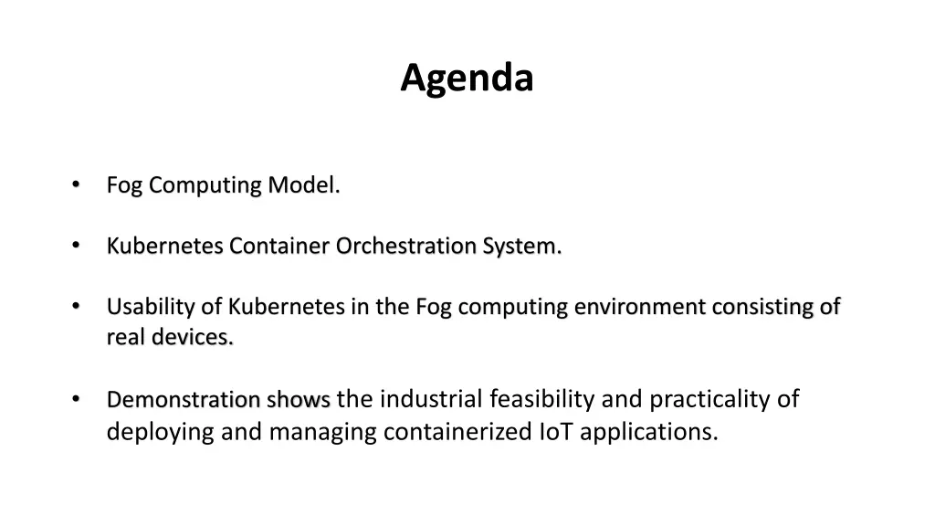 agenda