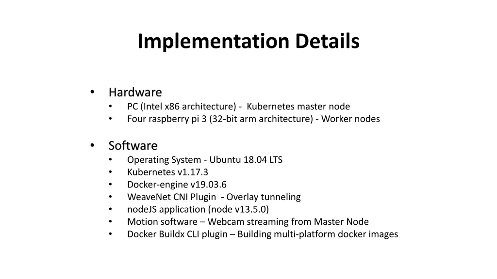 implementation details
