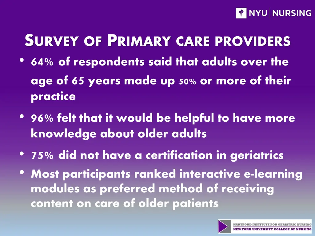 s urvey of p rimary care providers