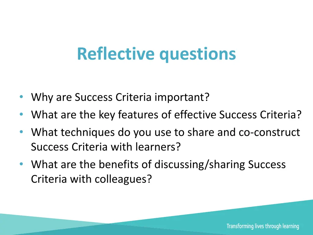 reflective questions 1