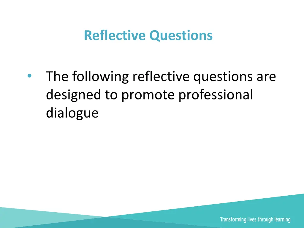 reflective questions