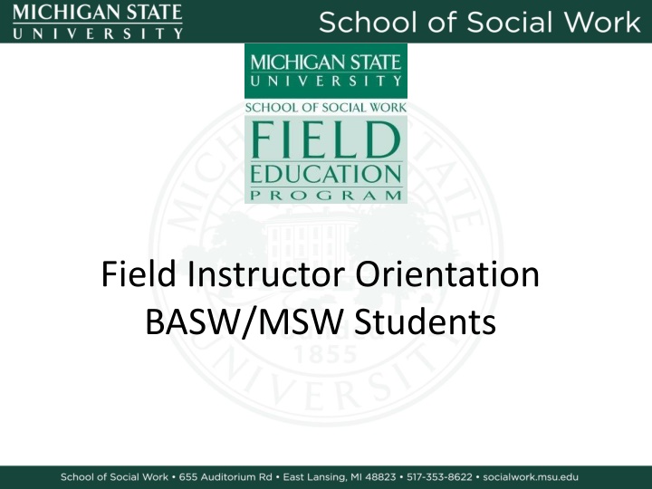 field instructor orientation basw msw students