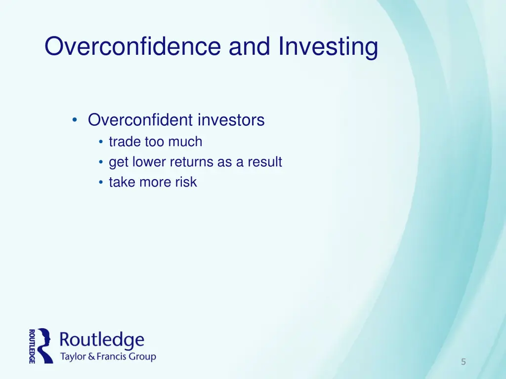 overconfidence and investing
