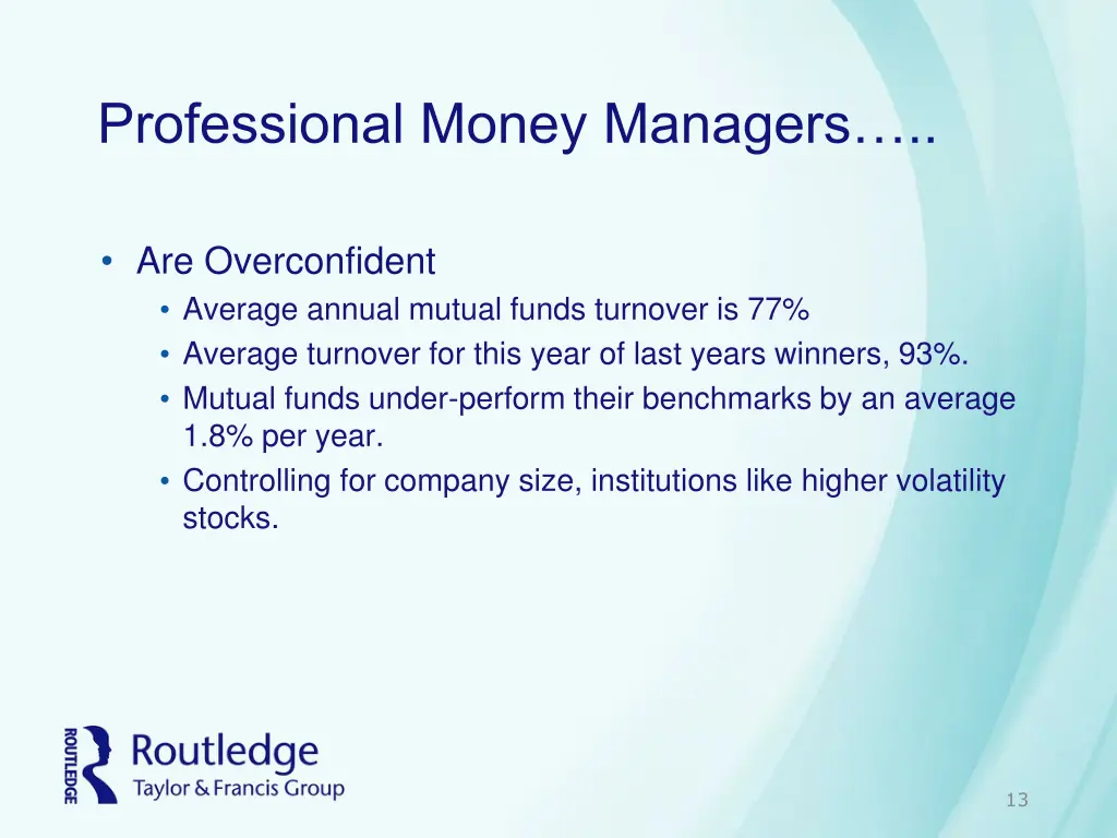 professional money managers