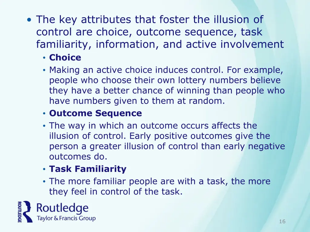 the key attributes that foster the illusion