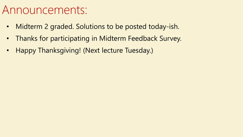 announcements
